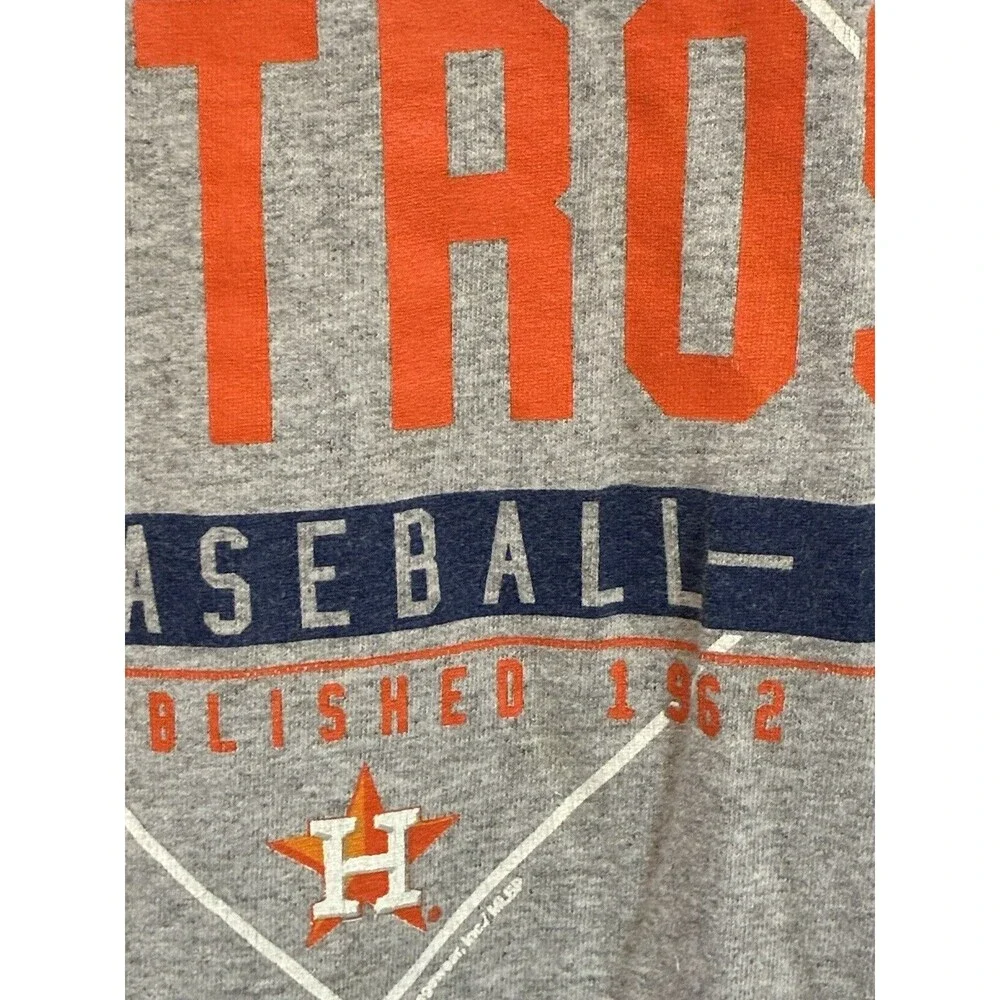 Houston Astros MLB  Men's 2XL Gray  T-Shirt